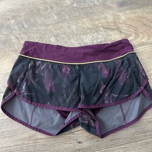 Women's Purple and Black Athletic Shorts